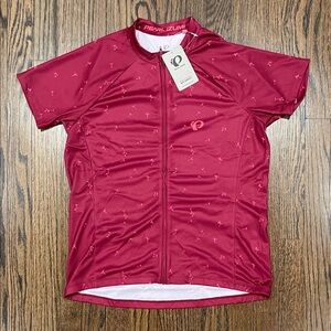 Pearl Izumi Women's SELECT Escape Short Sleeve Graphic Jersey in Beet Red Wish